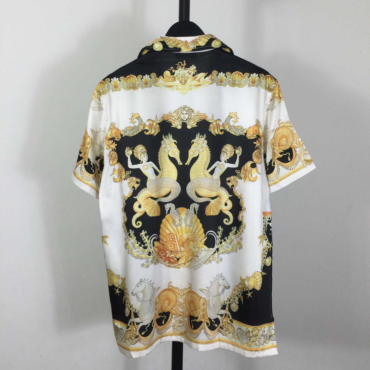 Versace Coral Theatre Silk Shirt - DopestKickz