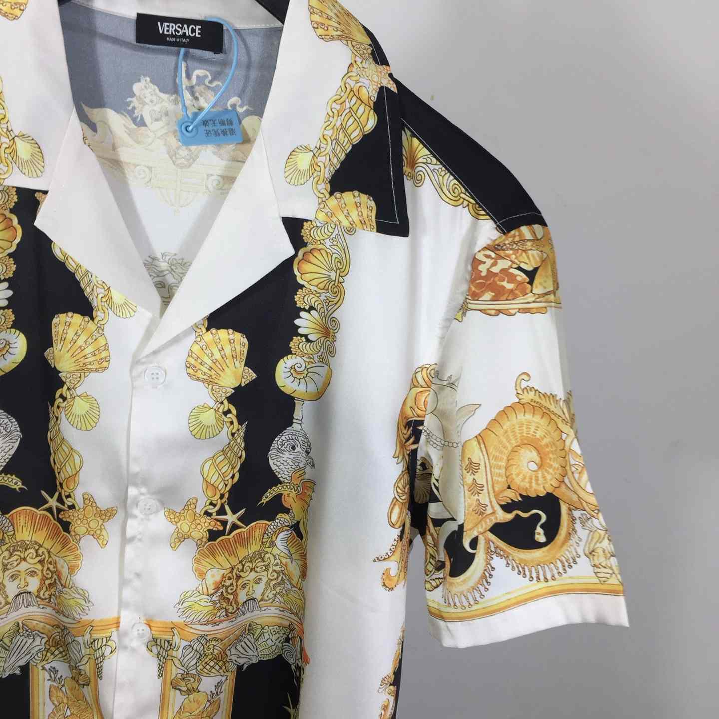 Versace Coral Theatre Silk Shirt - DopestKickz