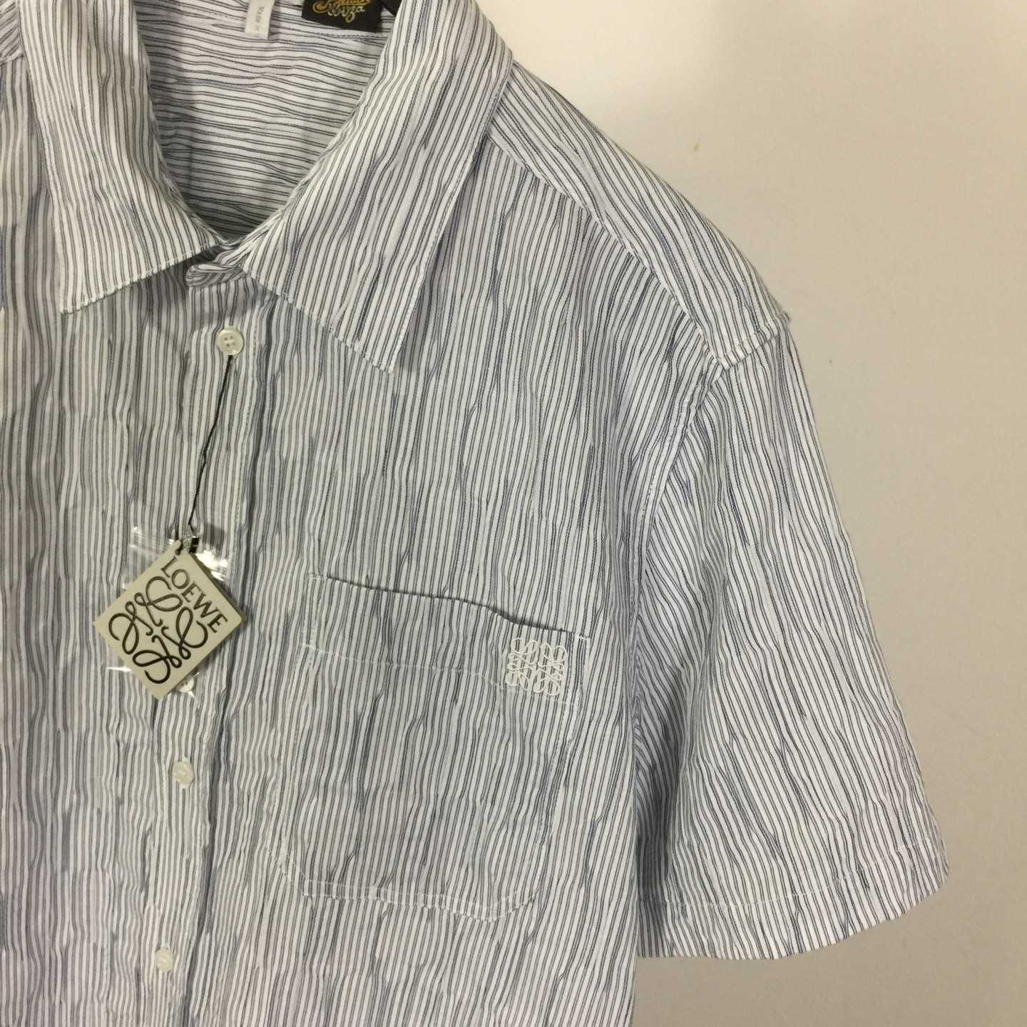 Loewe Striped Short-Sleeve Shirt 'Blue/White' - DopestKickz
