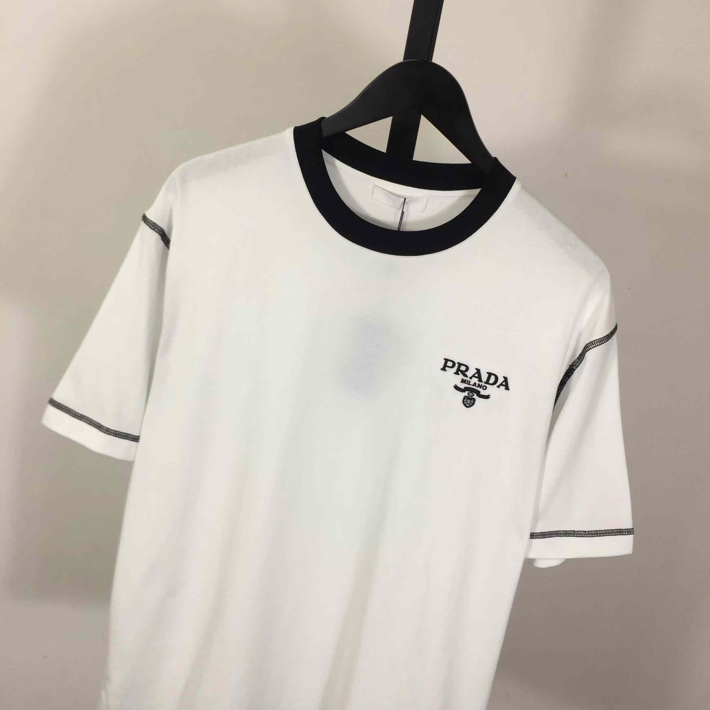 Prada Logo Cotton Tee - DopestKickz