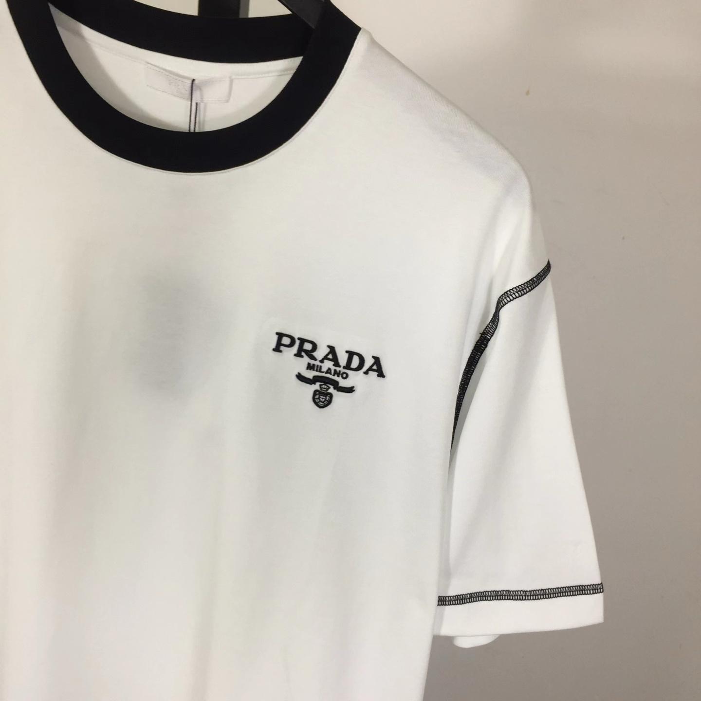 Prada Logo Cotton Tee - DopestKickz