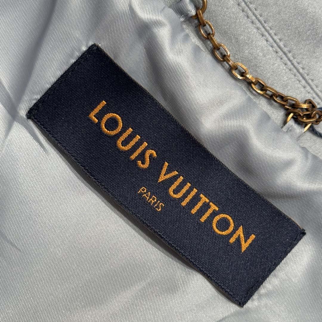 Louis Vuitton Suede Leather Type II Trucker Jacket   1AHVLO - DopestKickz