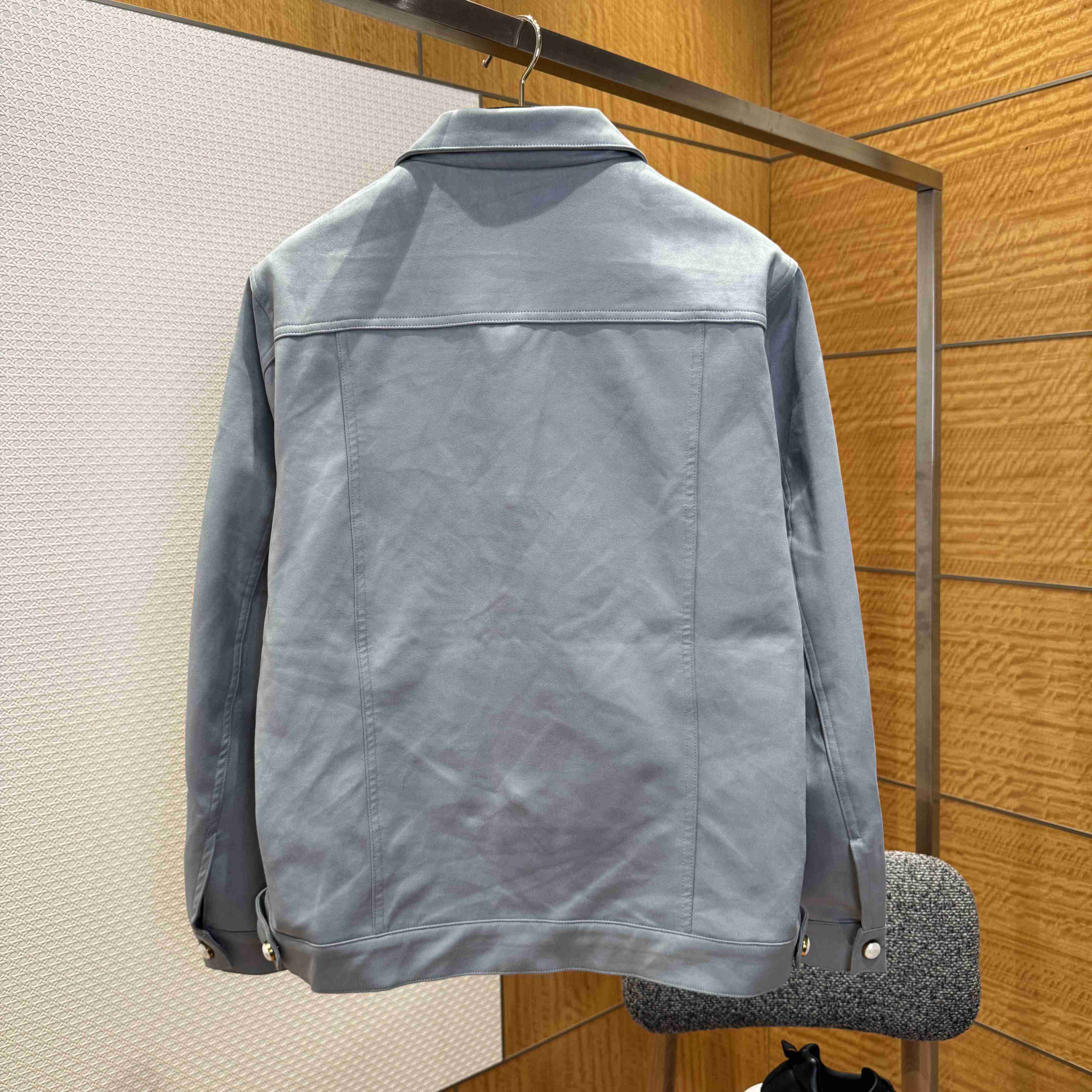 Louis Vuitton Suede Leather Type II Trucker Jacket   1AHVLO - DopestKickz