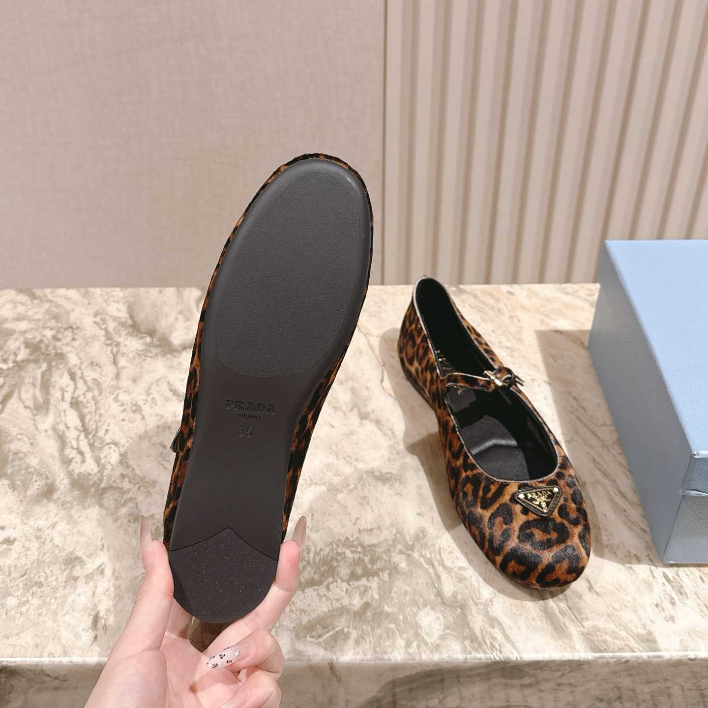Prada leopard-print Ballerina Shoes - DopestKickz