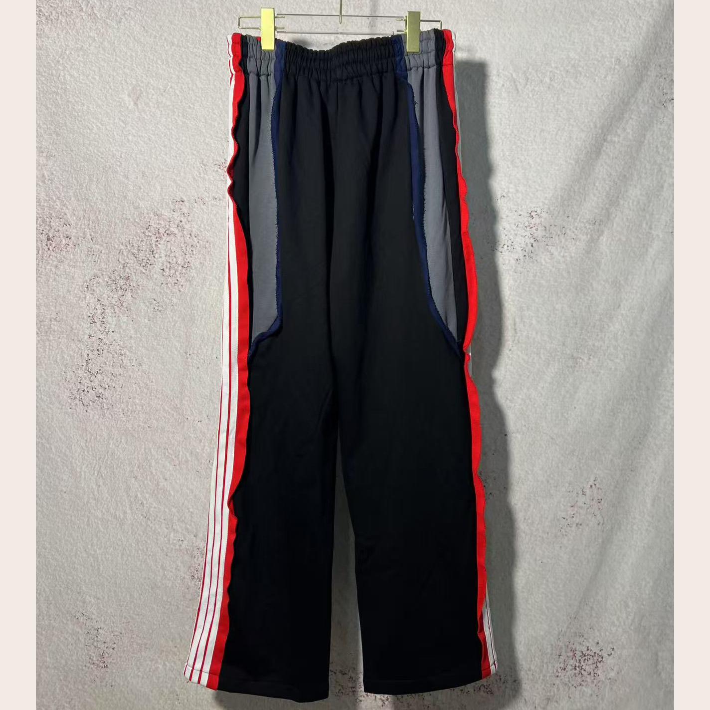 Balenciaga Cut-Up Oversized Sweatpants In Faded Black And White Dry Fleece - DopestKickz