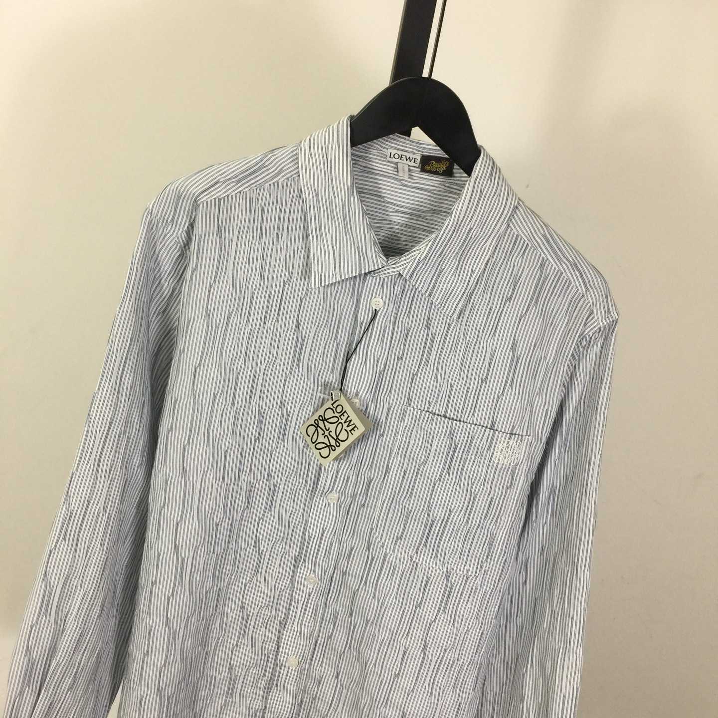 Loewe Striped Long-Sleeve Shirt 'Blue/White' - DopestKickz
