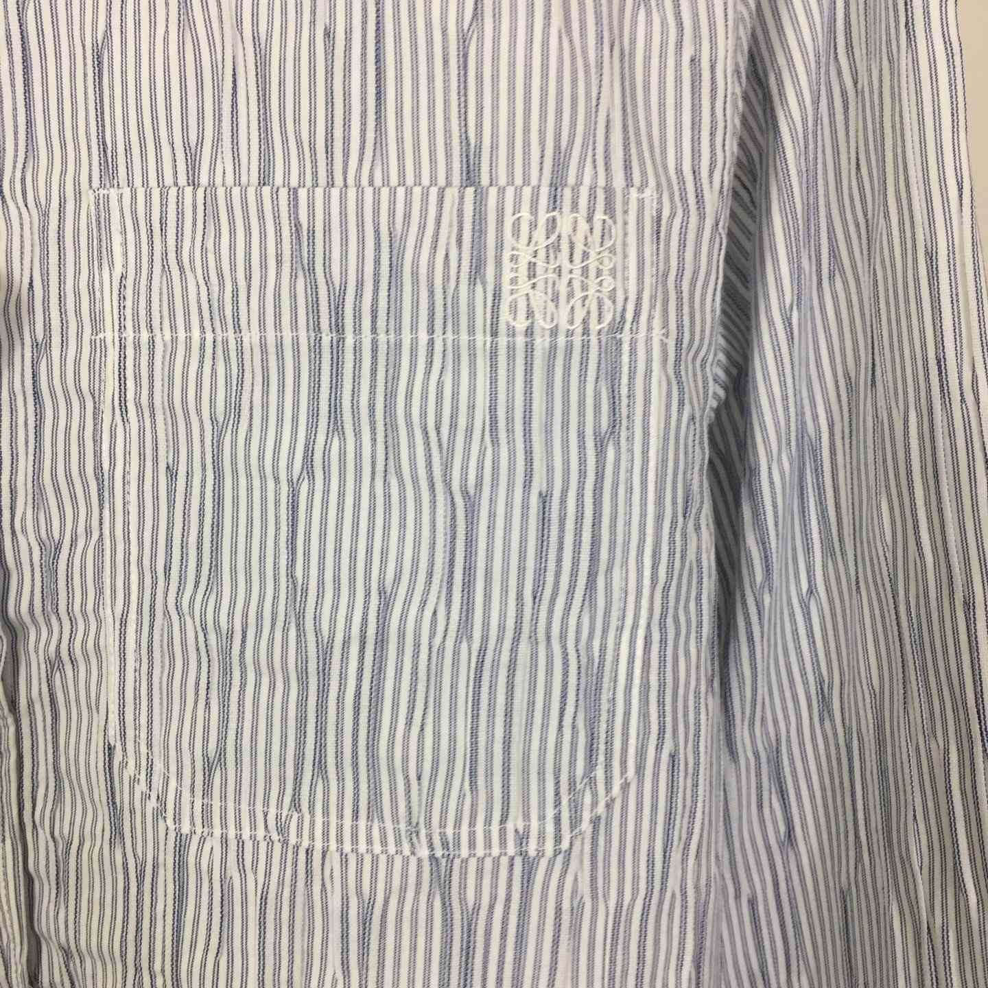 Loewe Striped Long-Sleeve Shirt 'Blue/White' - DopestKickz