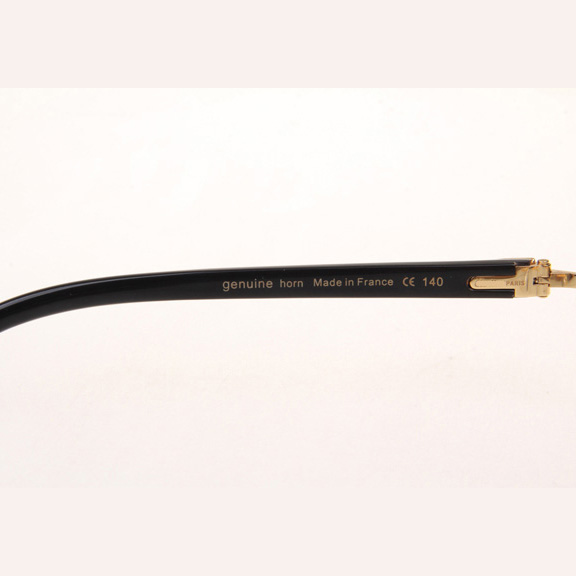 Cartier CT_3524012 Diamond White Mix Black Buffalo Eyeglasses In Gold - DopestKickz
