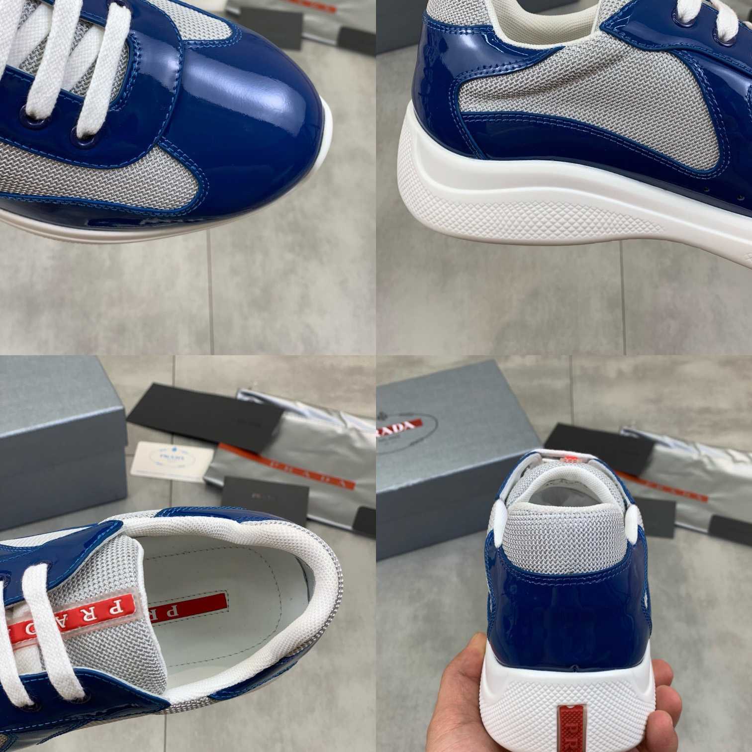 Prada Patent Leather And Technical Fabric Prada America's Cup Sneakers - DopestKickz