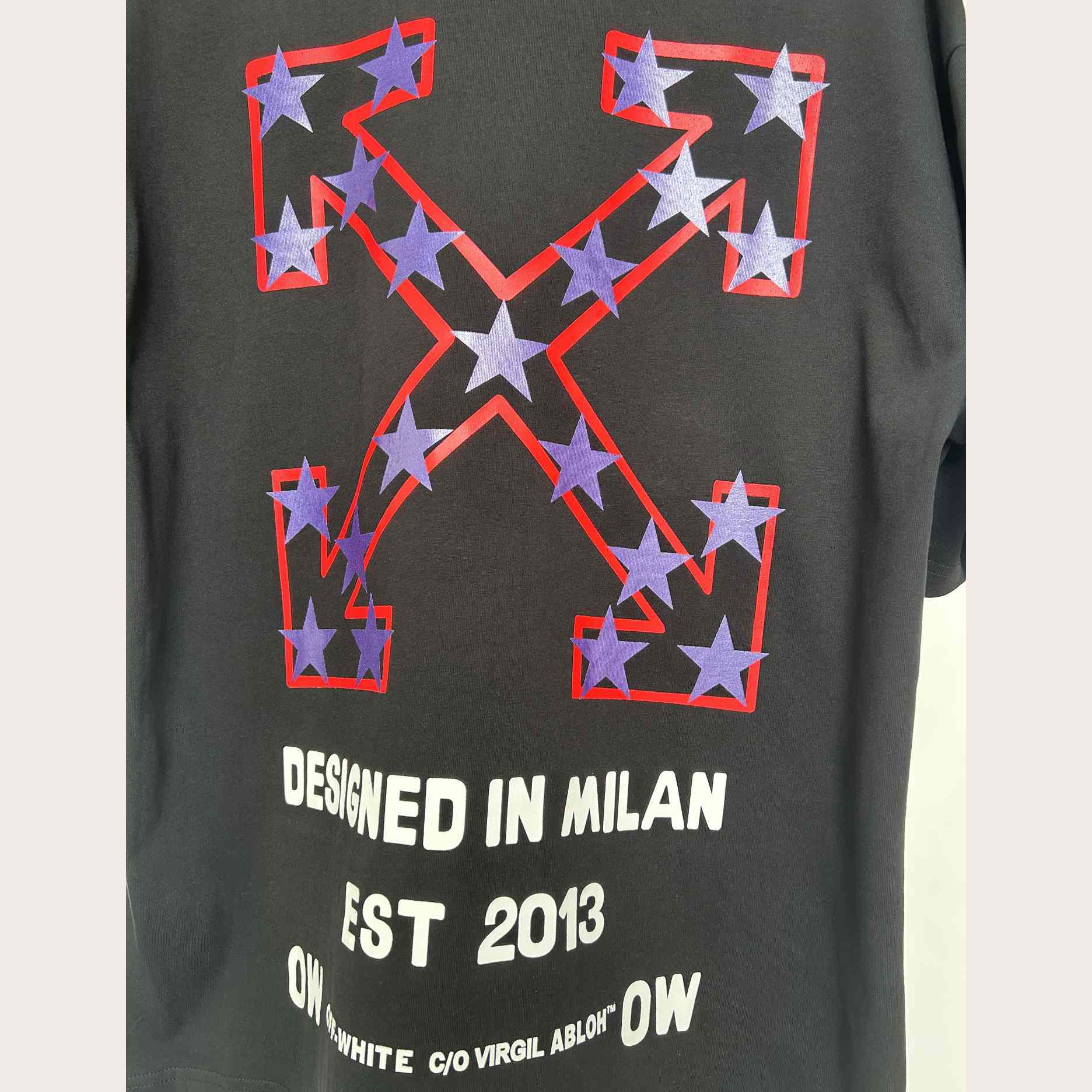 Off-White Black Starry Arrow T-Shirt - DopestKickz