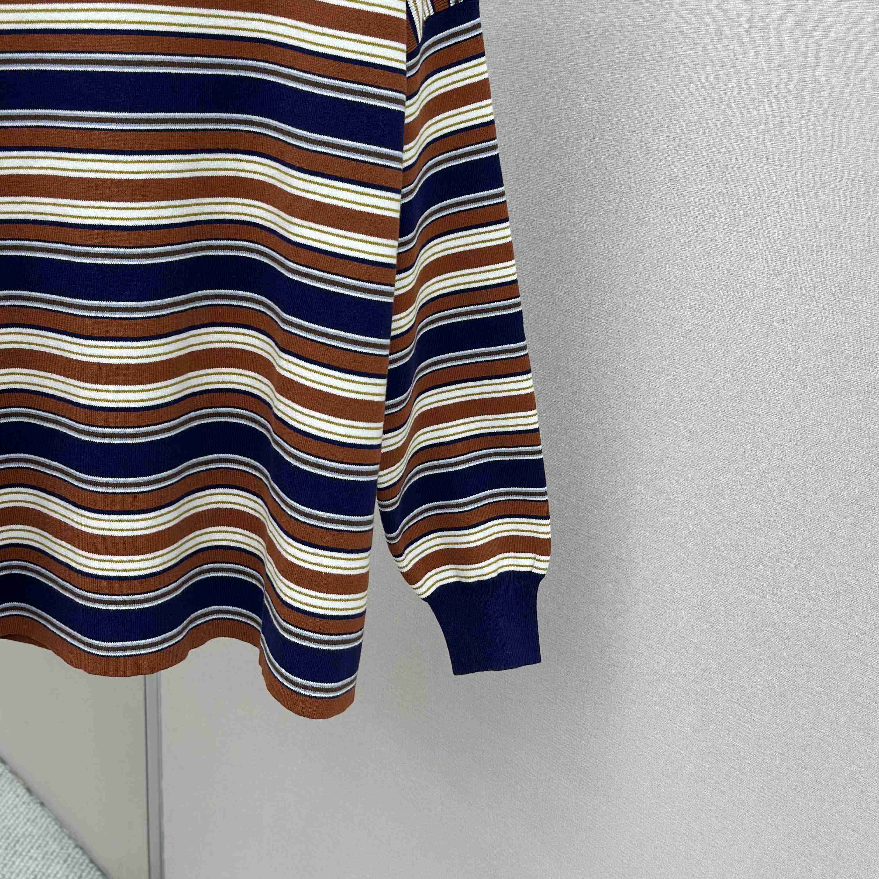 Celine Triomphe Loose Polo In Striped Cotton  - DopestKickz